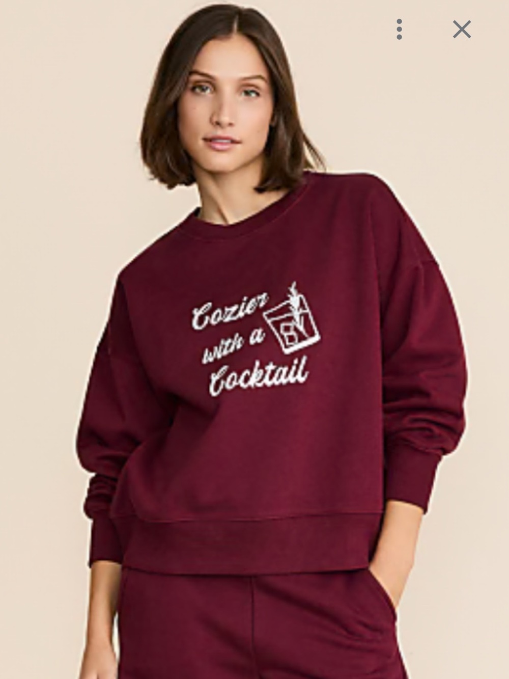 Lou & Grey Cozier with a Cocktail
Sweatshirt NWOT